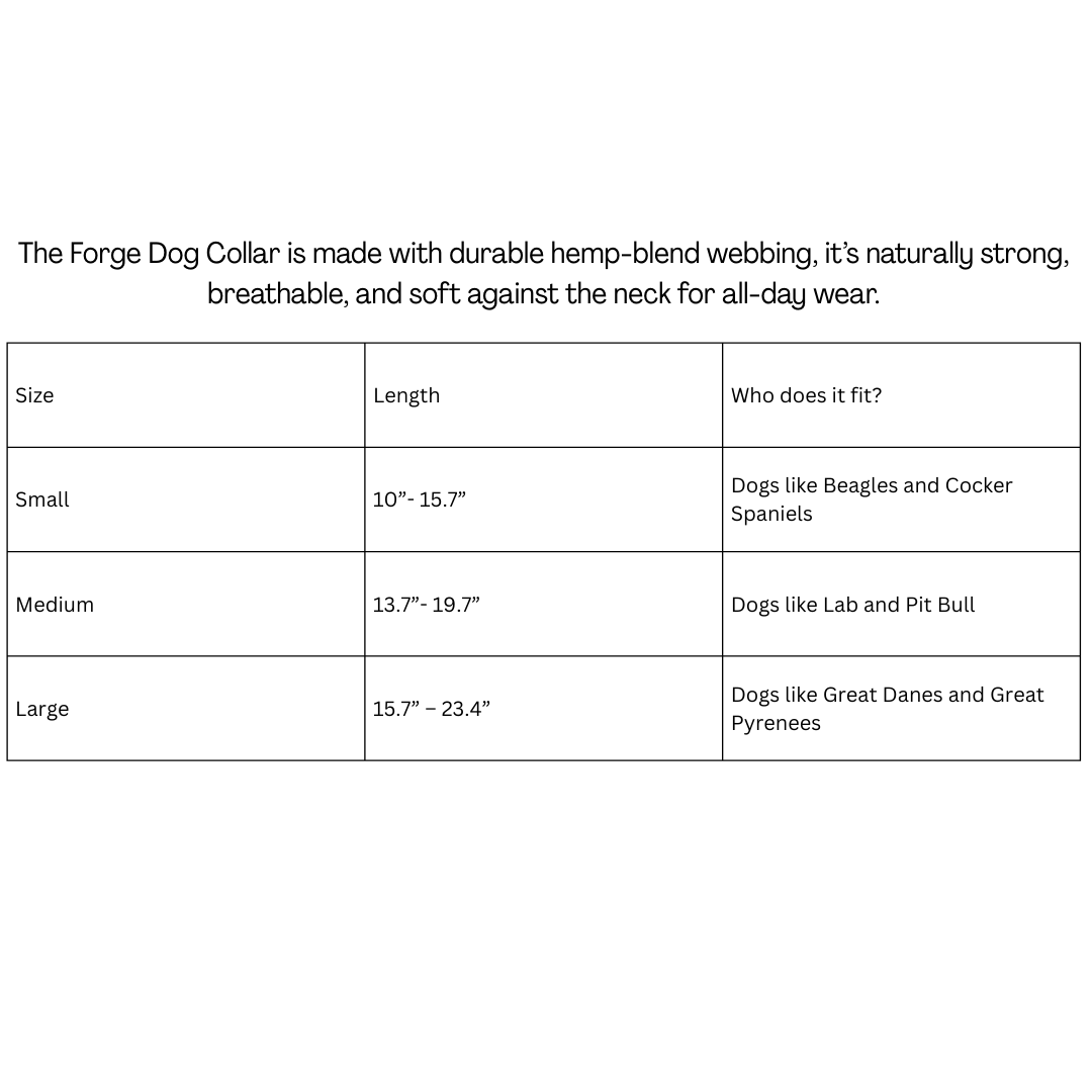 Forge Hemp Dog Collars