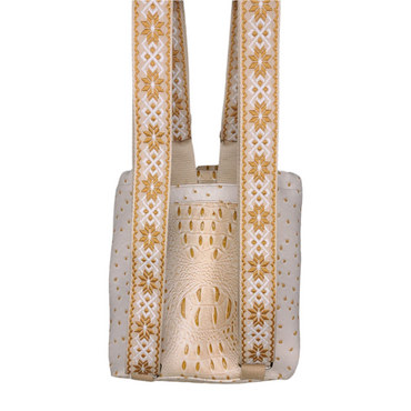 Cream Drawstring Backpack