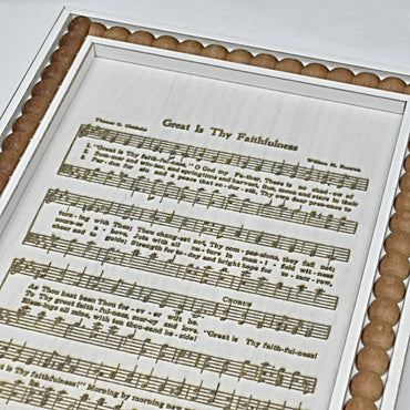 “Great Is Thy Faithfulness” Bead Frame Hymn Sign