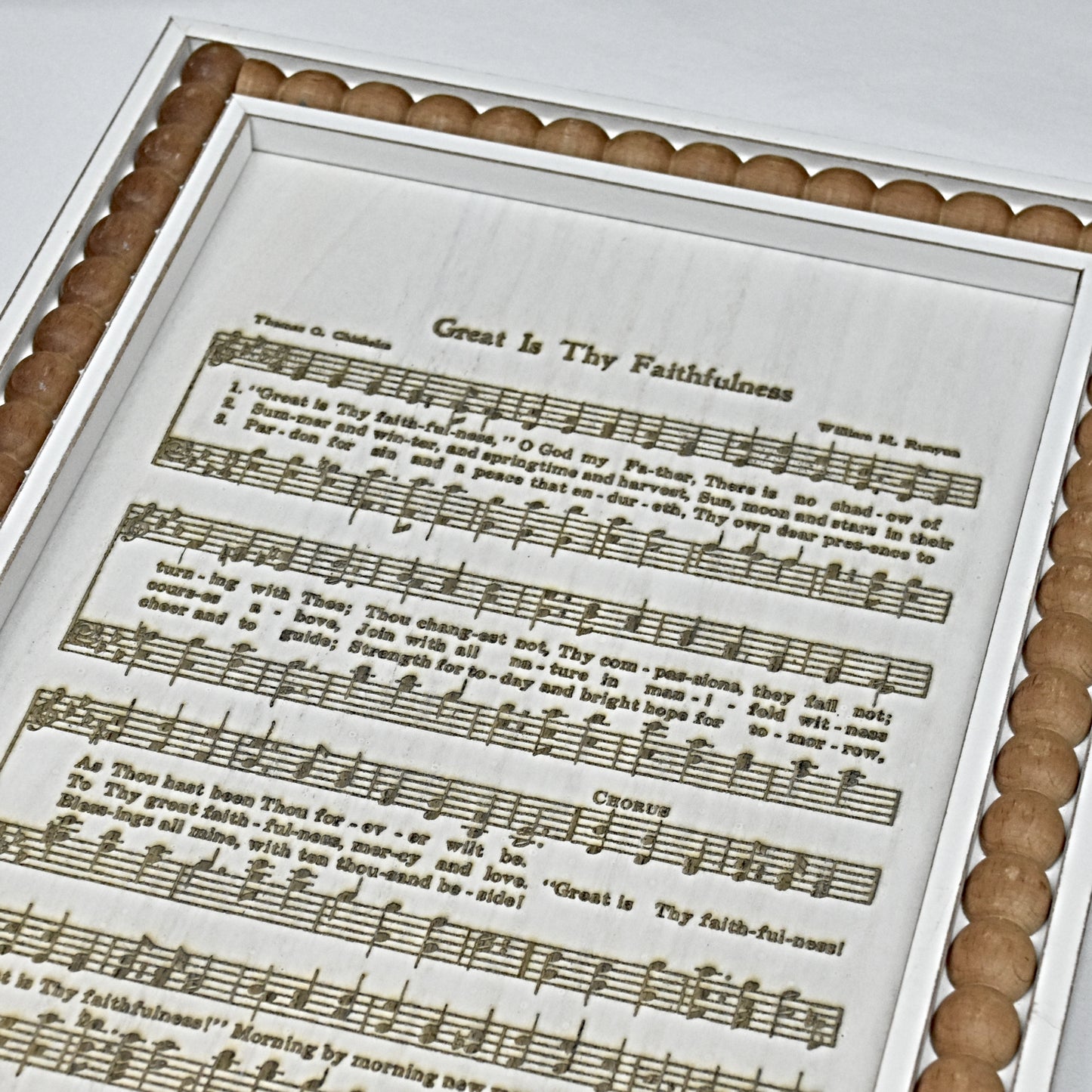“Great Is Thy Faithfulness” Bead Frame Hymn Sign