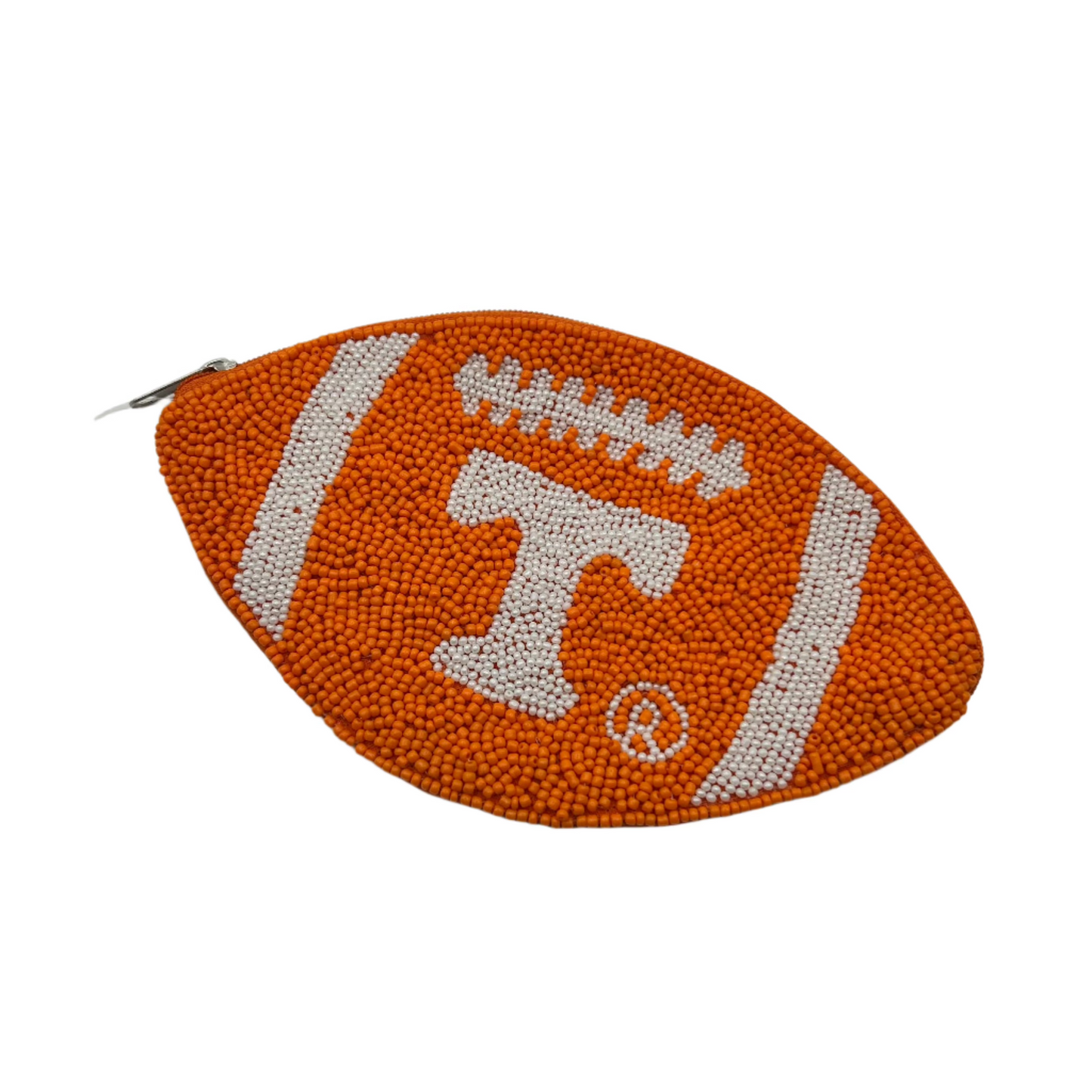 Beaded Power T Football Pouch