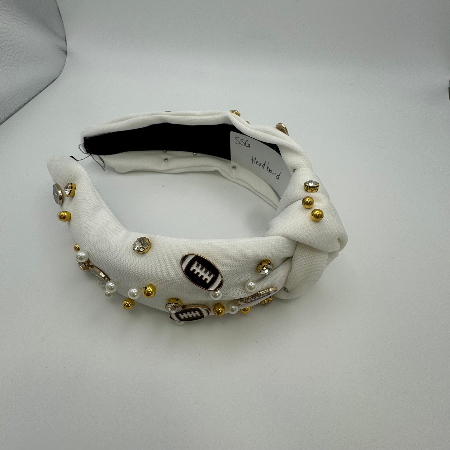 Orange and White Football Headbands