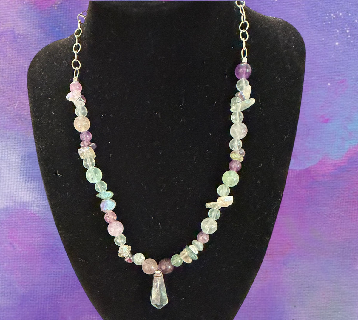 Rainbow Fluorite Necklace