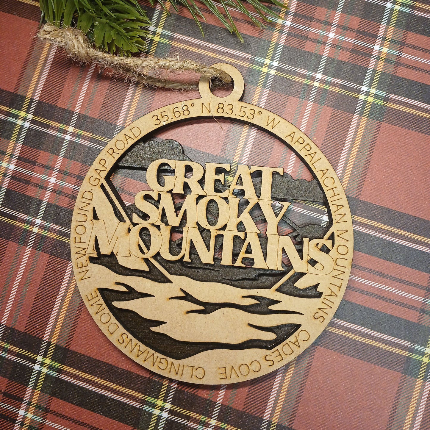 Tennessee-Themed Wooden Ornament