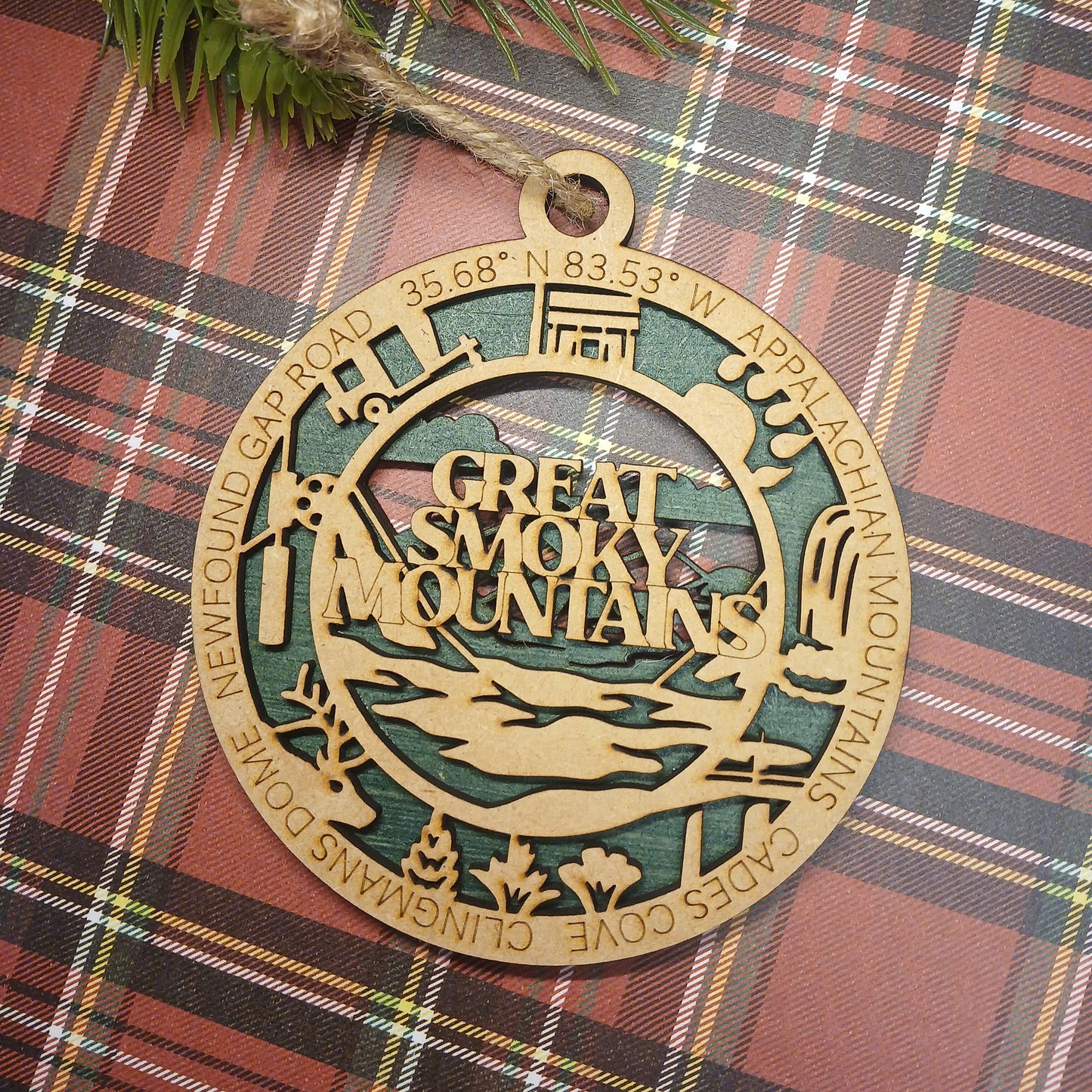 Tennessee-Themed Wooden Ornament