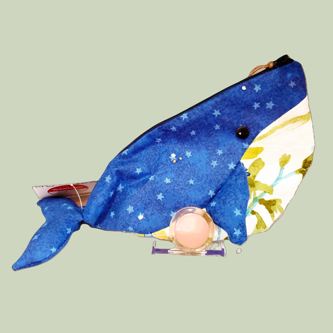 Small Whale Shaped Pencil & Art Bag