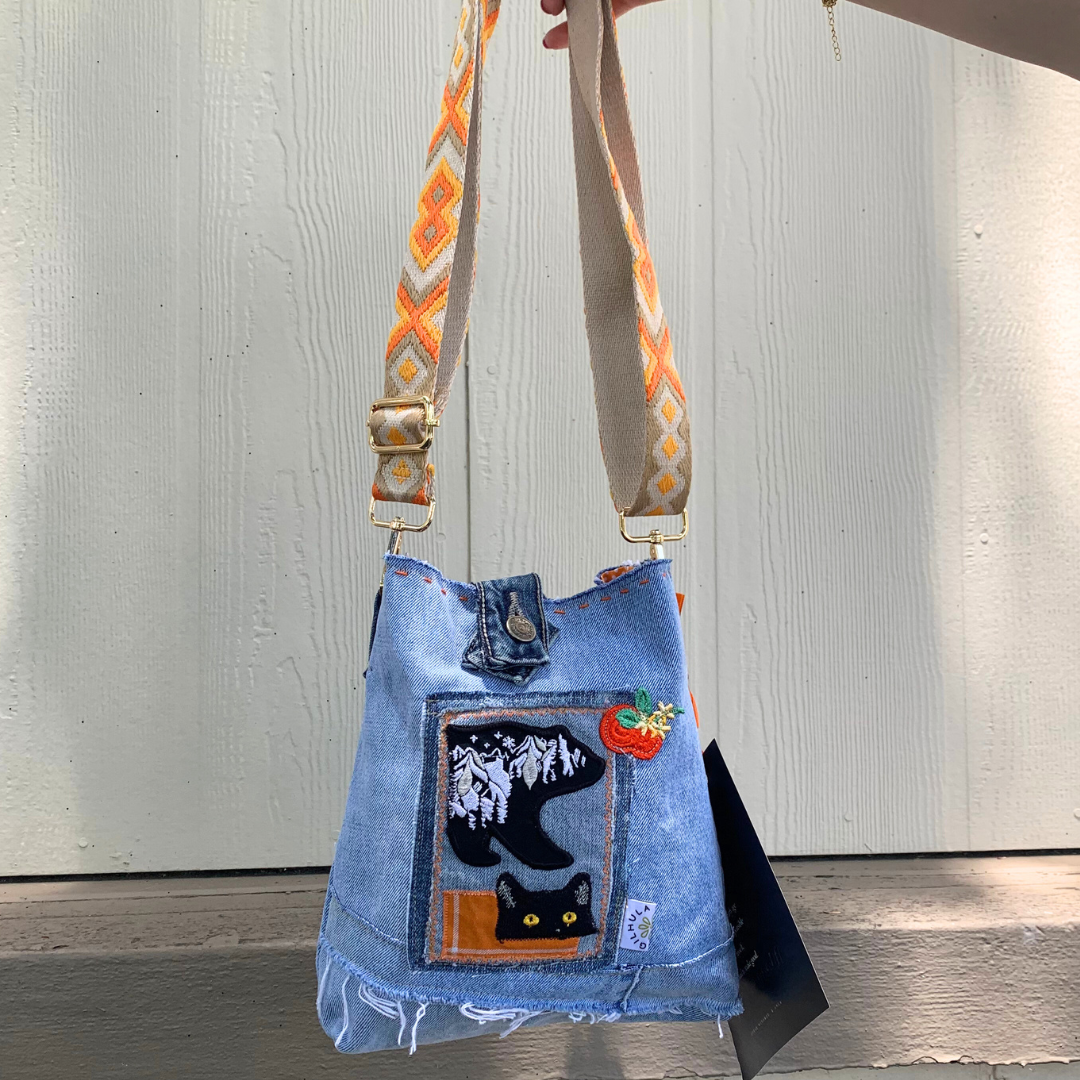 Denim Patchwork Bag
