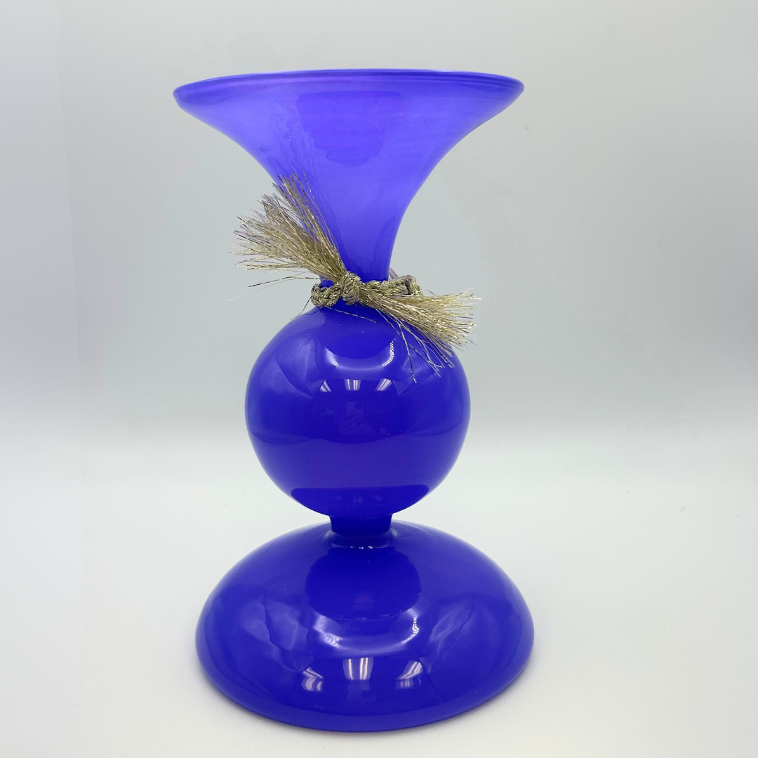 Small Sugar Plum Pillar Candle Holder