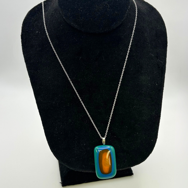 Fused Glass Pendant Necklaces