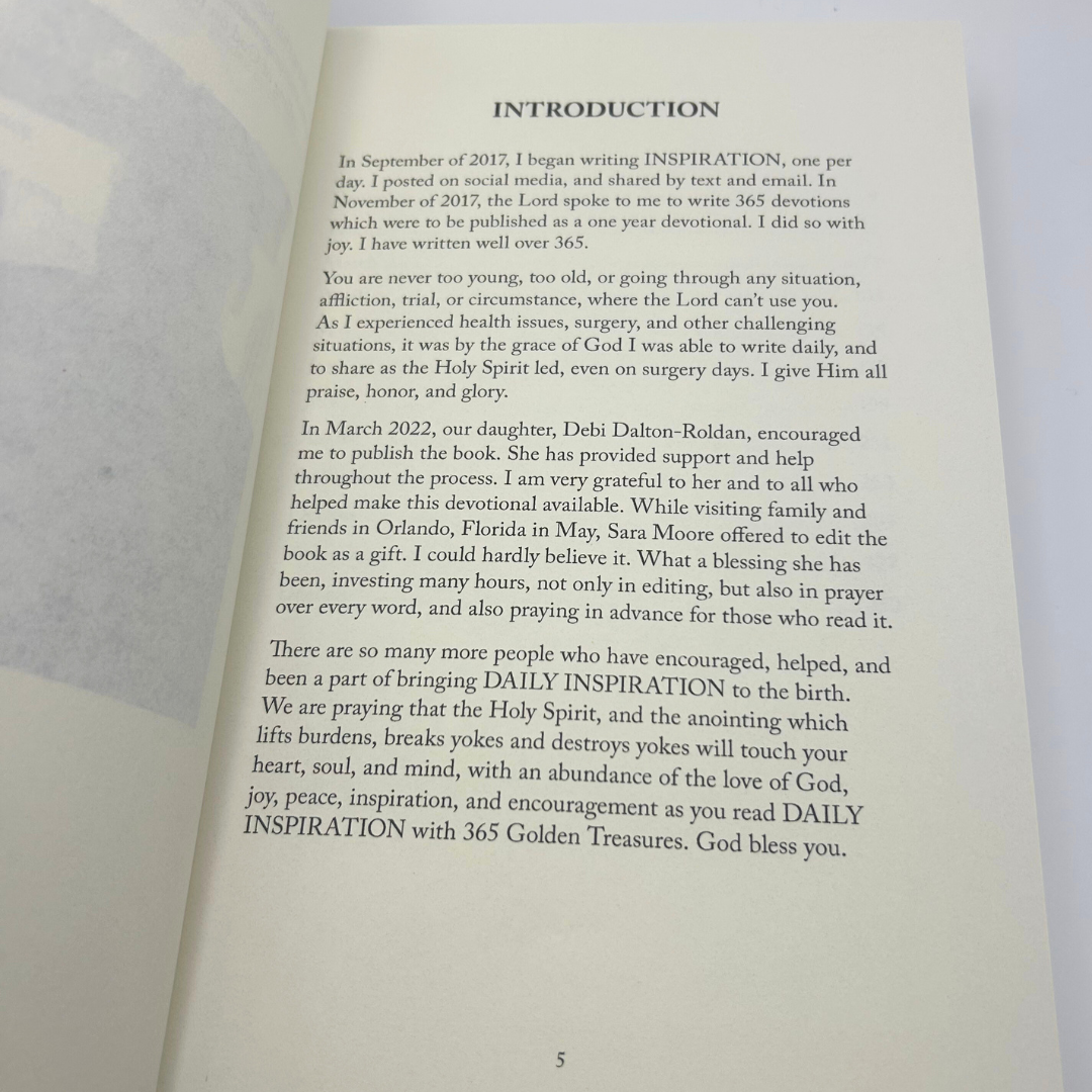 "Daily Inspiration: 365 Golden Treasures" by Opal Dalton