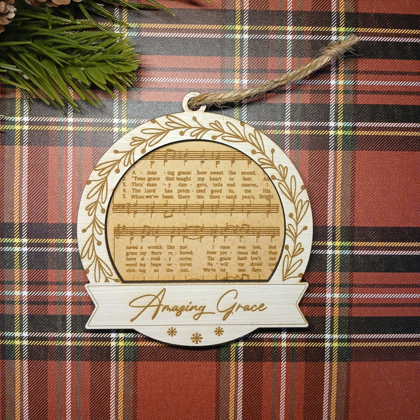Christmas Song Wreath Ornaments