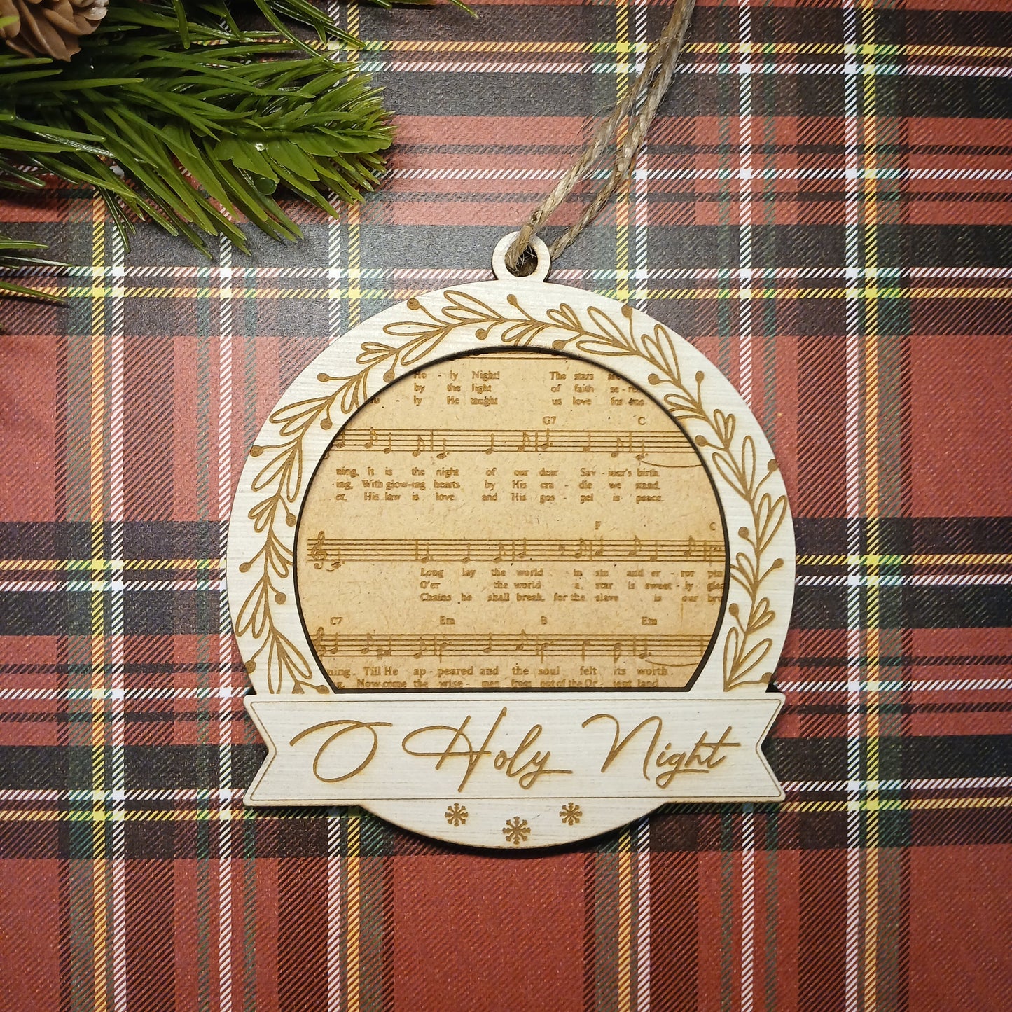 Christmas Song Wreath Ornaments