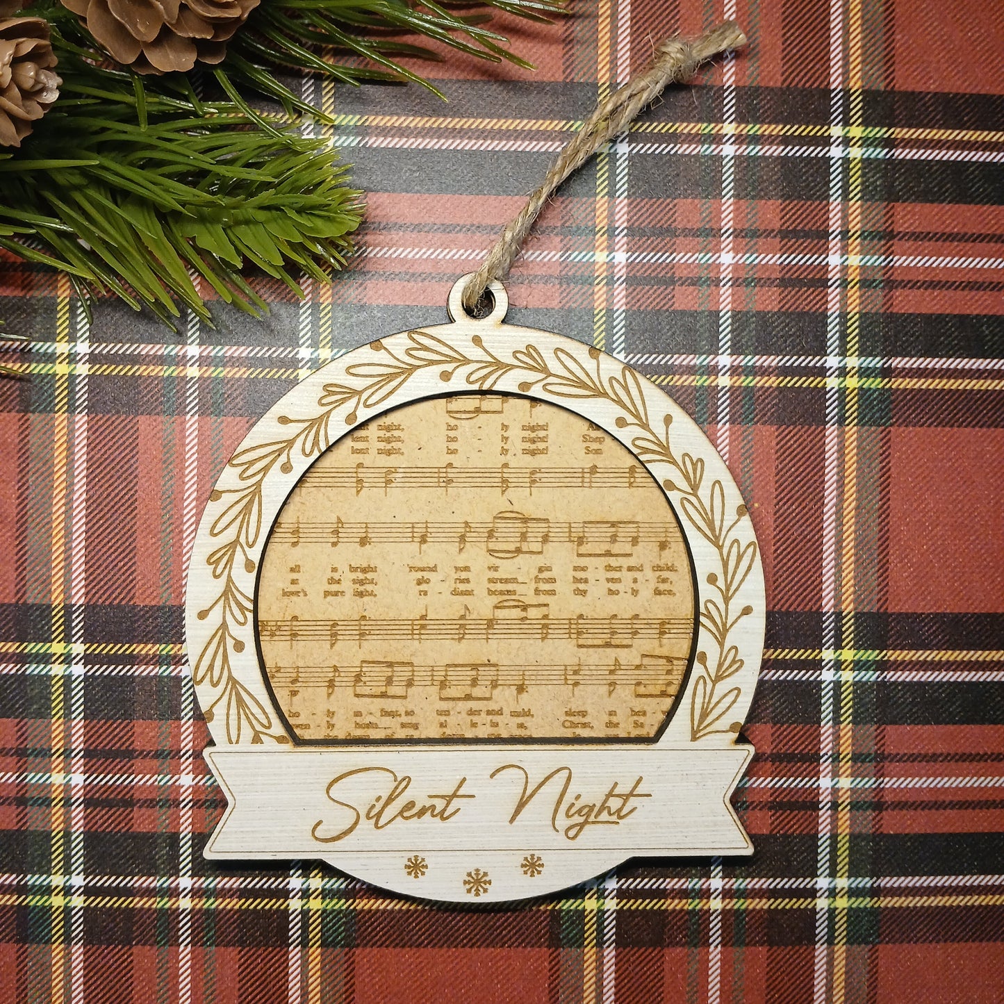 Christmas Song Wreath Ornaments