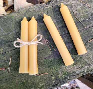 Hand Dipped Beeswax Taper Candles