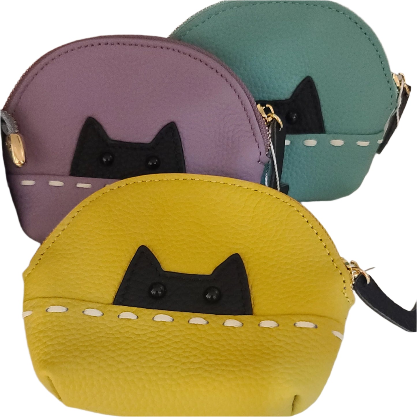 Leather Cat Coin Purse