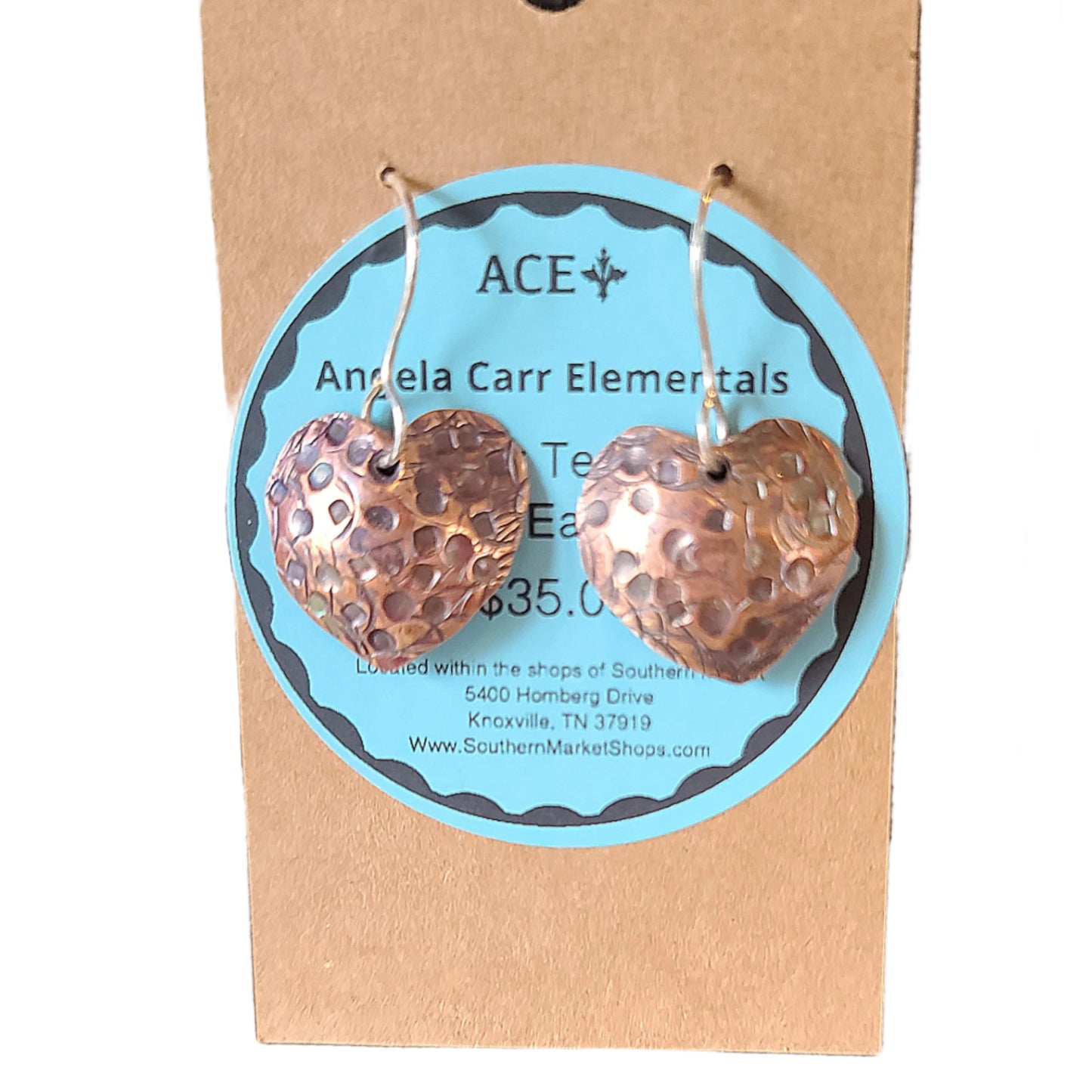 Copper Hearts Earrings