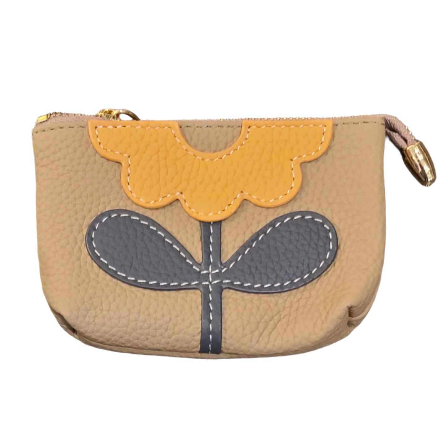 Leather Flower Coin Purse