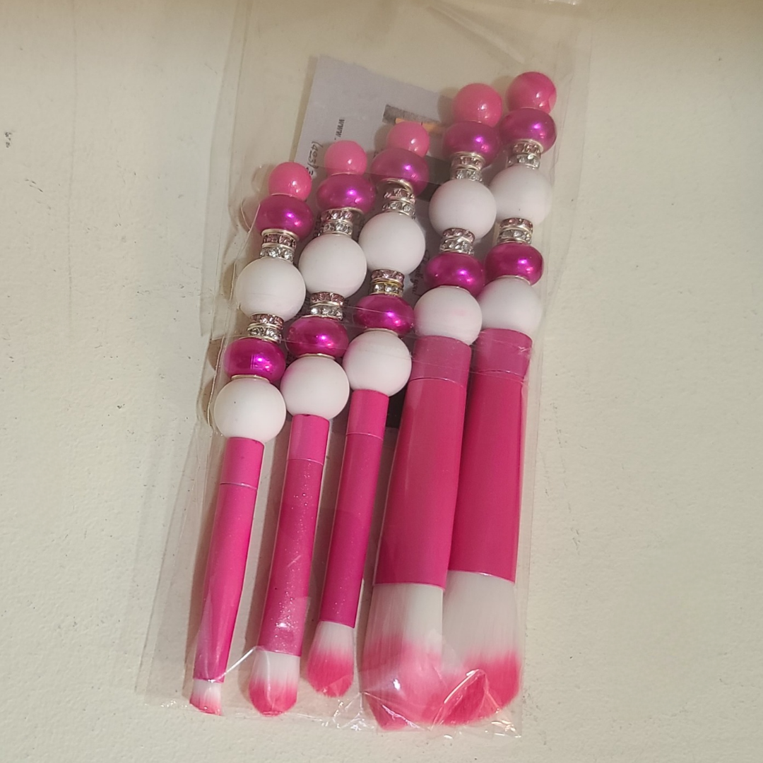 Beaded 5pc Makeup Brush Set