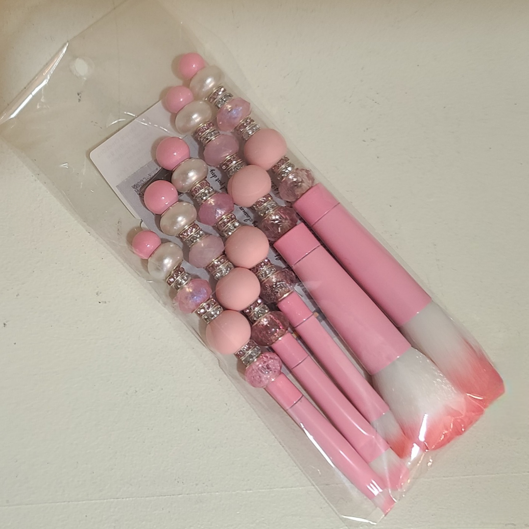 Beaded 5pc Makeup Brush Set