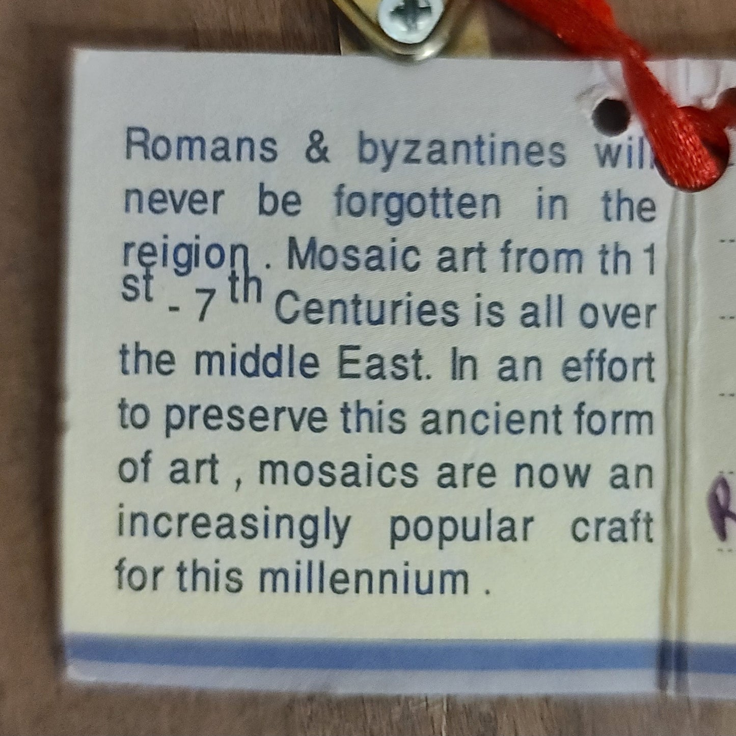Handmade Jordan Stone Mosaic Hanger
