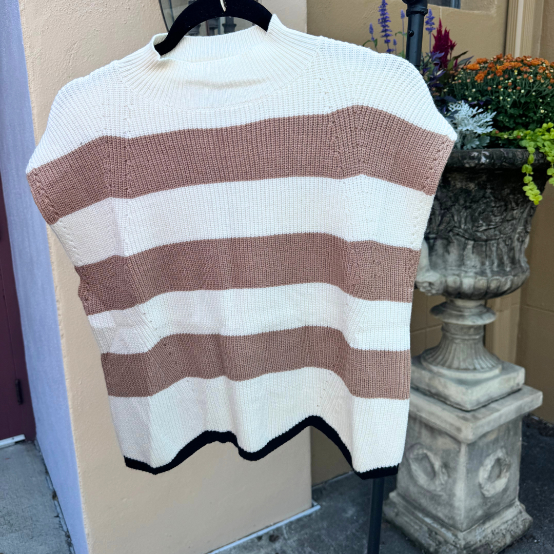 Striped Sleeveless Sweater