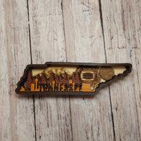 Wood Cut Tennessee Magnet