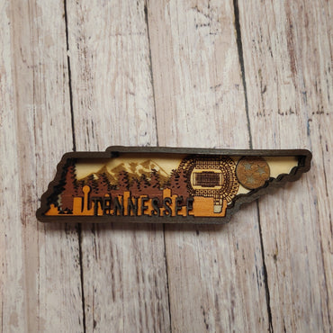 Wood Cut Tennessee Magnet
