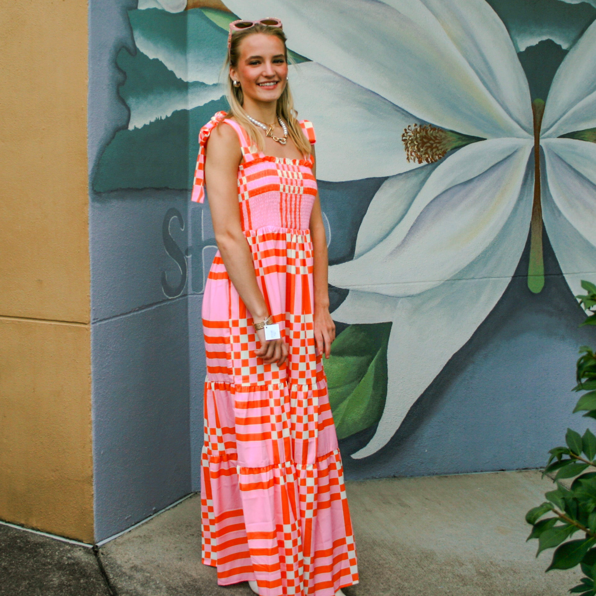 Pink and Orange Dress