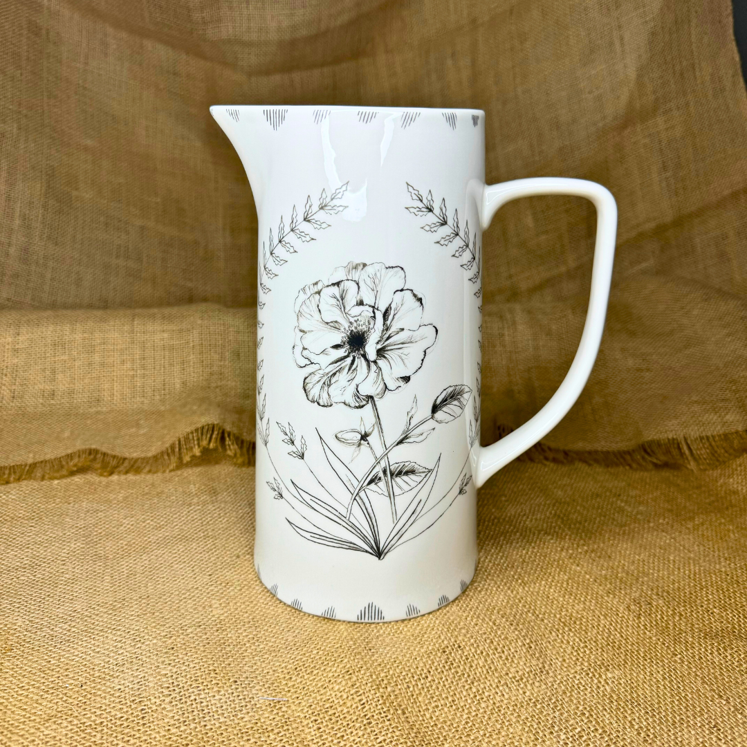 Floral Drink Pitcher