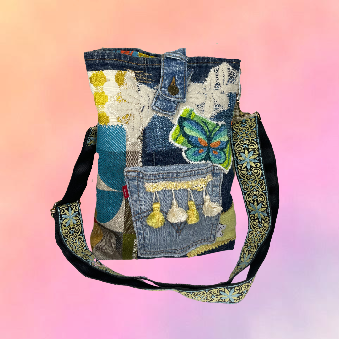 Handstitched Denim Bag