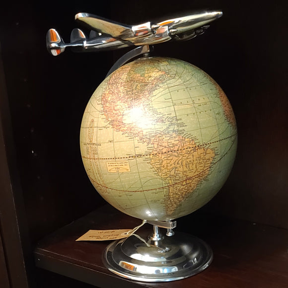 Vintage Style Airplane Globe