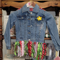 *SALE* Girl's Bedazzled Denim Jacket with Fringe