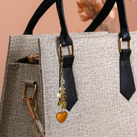 Orange Heart Bag Charm