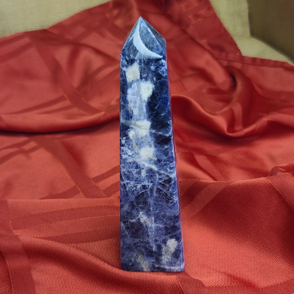 Blue and White Sodalite Obelisk