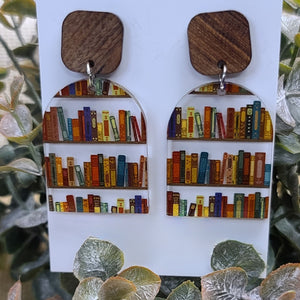 Bookshelves Dangle Earrings