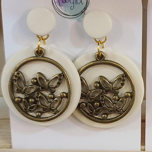 Bronze Butterfly Earrings