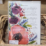 Watercolor Painting Print on Hymnal Music