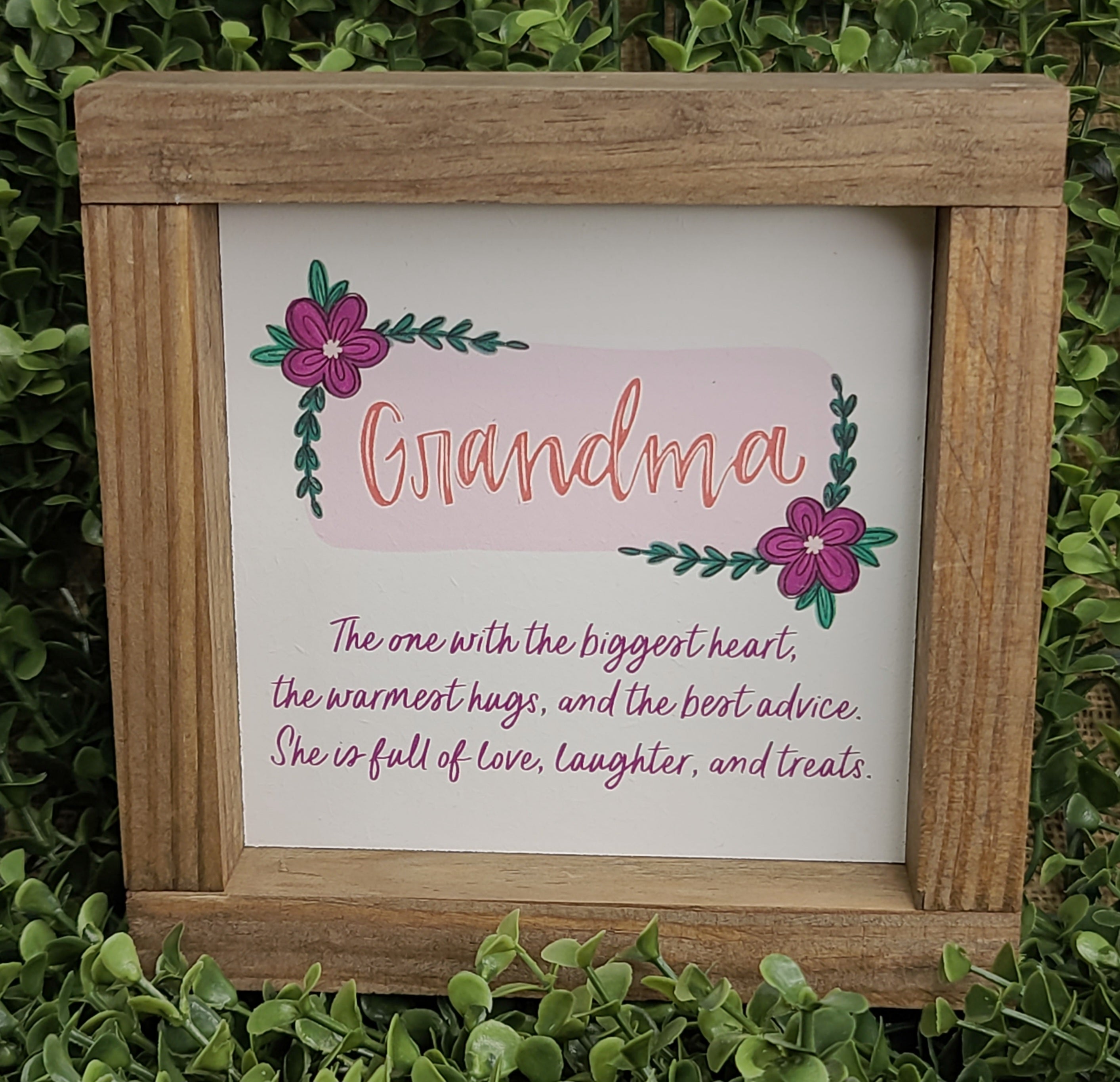 Wood Framed Grandma Sign