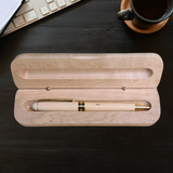 Engraved Wood TN Pen Case and Pen