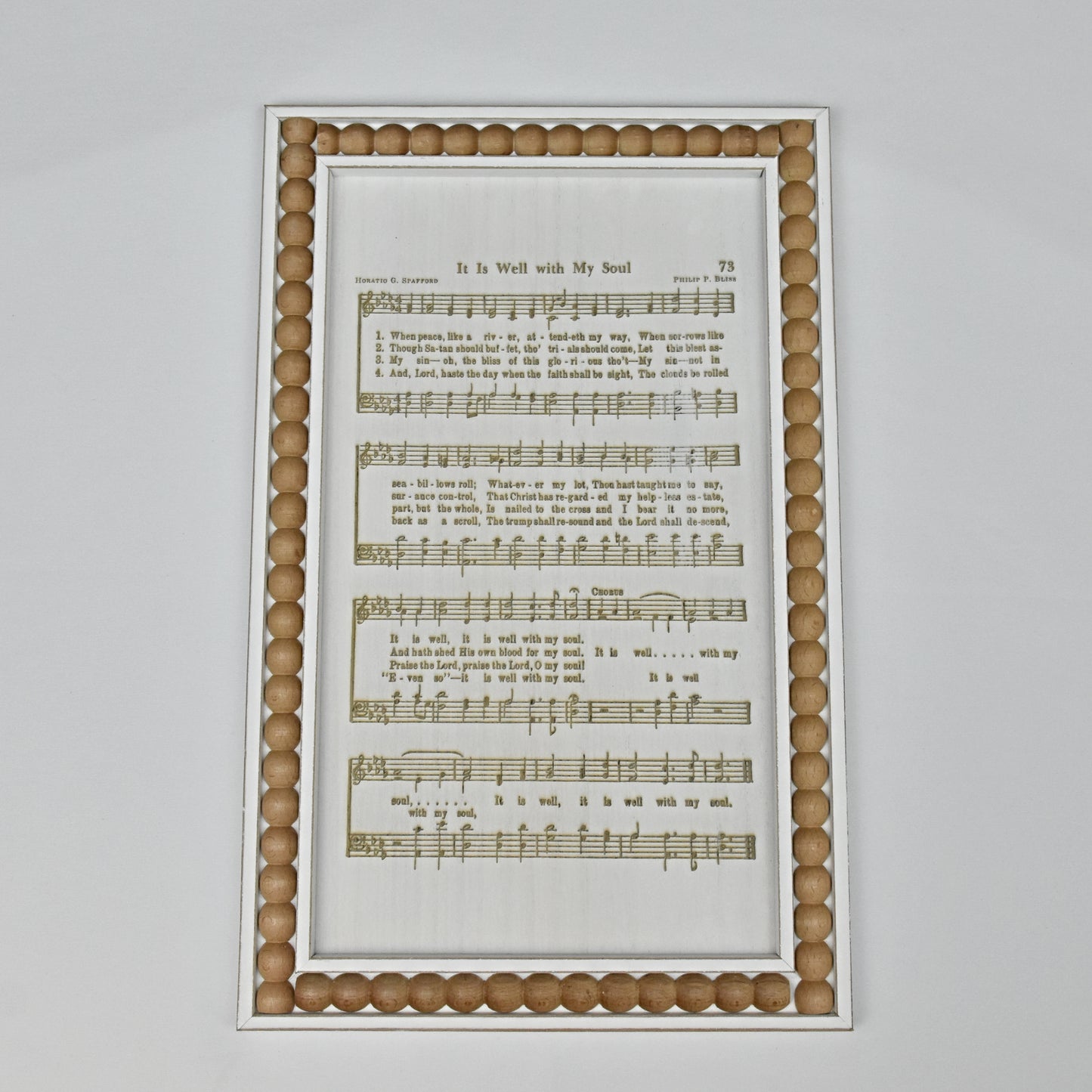 “It Is Well With My Soul” Bead Frame Hymn Sign