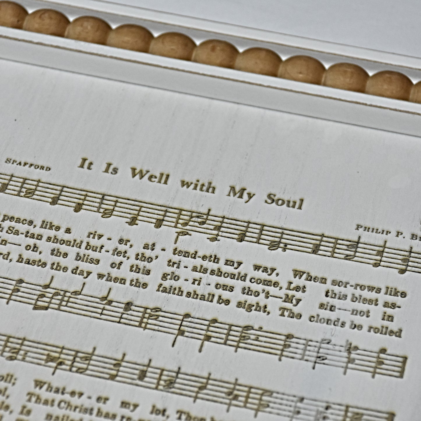 “It Is Well With My Soul” Bead Frame Hymn Sign