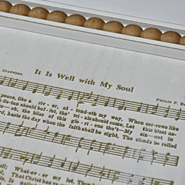 “It Is Well With My Soul” Bead Frame Hymn Sign