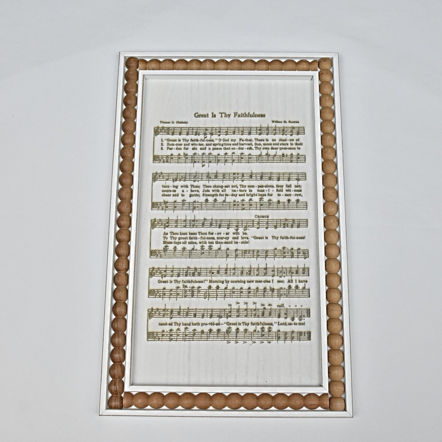 “Great Is Thy Faithfulness” Bead Frame Hymn Sign