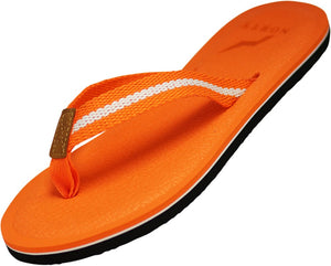 Orange & White Flip Flops For Women