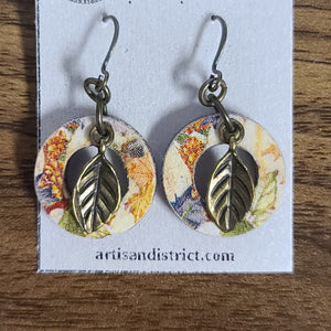 Floral, Dragonfly, and Bee Earrings