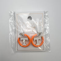 Power T circle earrings