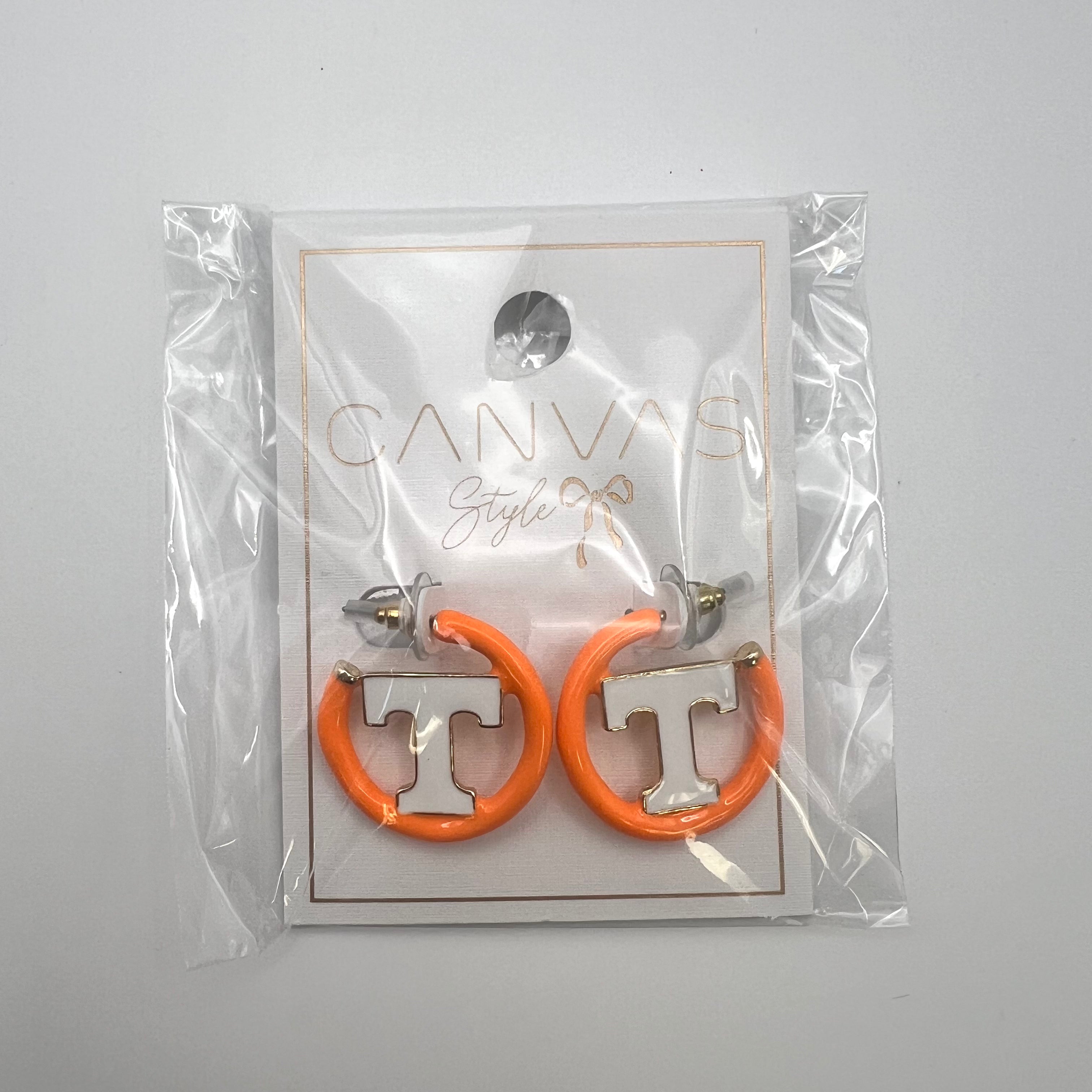 Power T circle earrings