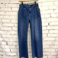 Medium Wash Straight-Leg Retro Jeans