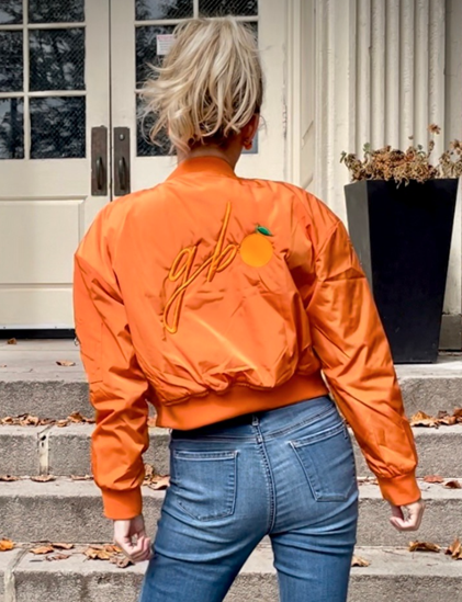 Big Orange Bomber Jacket