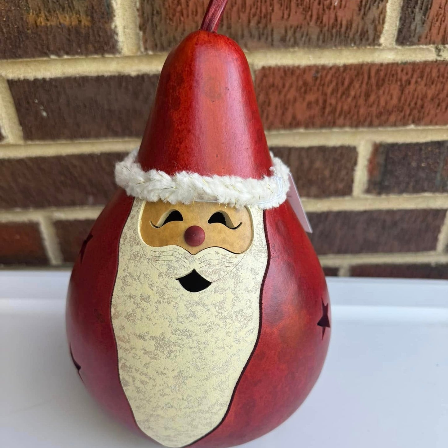 Holiday Gourd - Santa